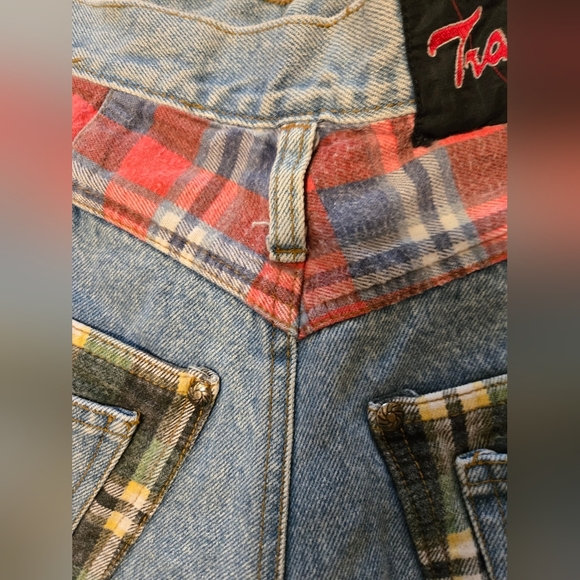 Vintage Traffic Size 9/10 Jeans With Patchwork Like New - Picture 7 of 10